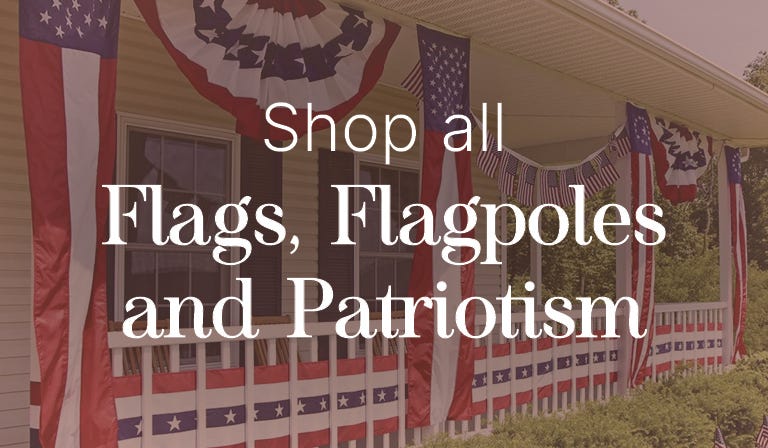 Patriotism Flage displayed on a porch