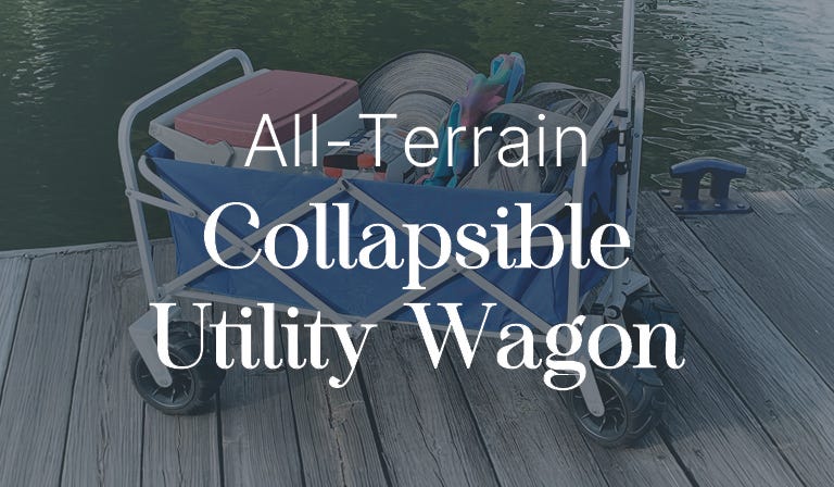 Collapsible Utility Wagon show on a boating dock