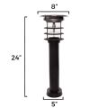 Black Stainless Steel Bollard Solar Light  thumbnail