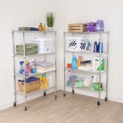 14” Deep 4-Tier Chrome Shelf 