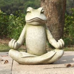 Meditating Frog Statue