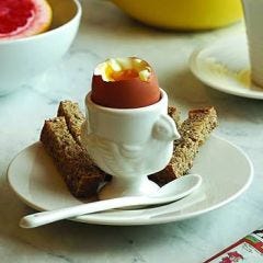 Porcelain Egg Cups with Spoons 