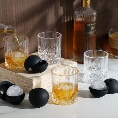 Liquor Glass and Ice Sphere Gift Box