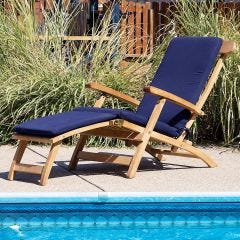 Gatsby Teak Lounger on patio