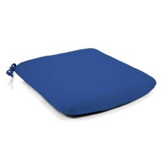blue cushion on white 