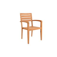Venice Stacking Teak Armchairs (Set of 4) 