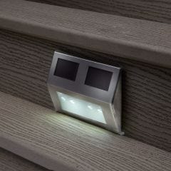 Solar Powered Metal Deck Lights (Set of 4)