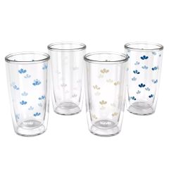 set of 4 tumblers on white