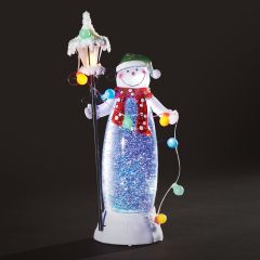 Snowman Lantern Snow Globe