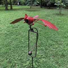 Cardinal Wind Rocker displayed in yard