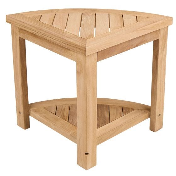 corner teak stool front corner teak stool front