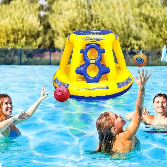 Inflatable Pool Basketball Hoop Set