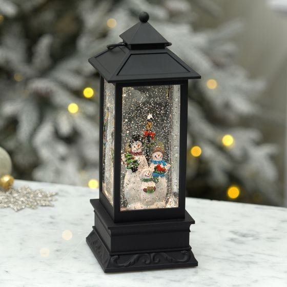 LED Snowman Lantern