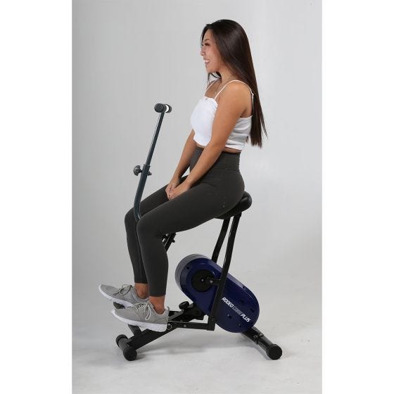 person sitting on Core Fitness Rodeo Trainer