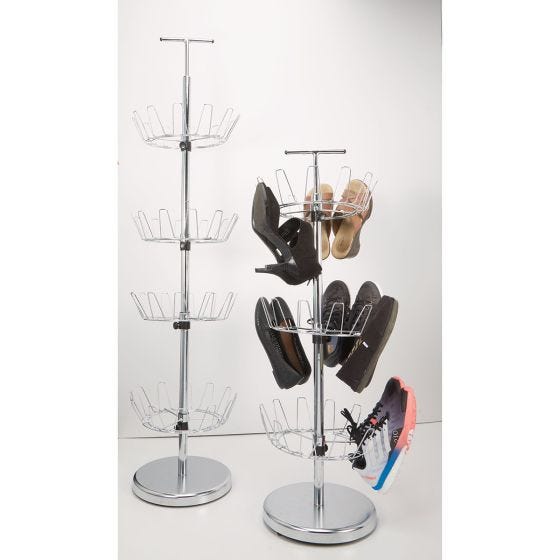 4-tier Revolving rack with and without shoes 4-tier Revolving rack with and without shoes