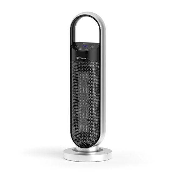 Smart Voice Tower Heater Fan front view