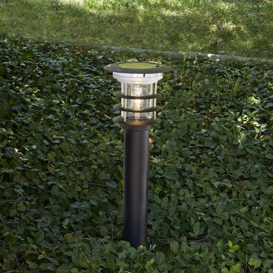 Black Stainless Steel Bollard Solar Light 