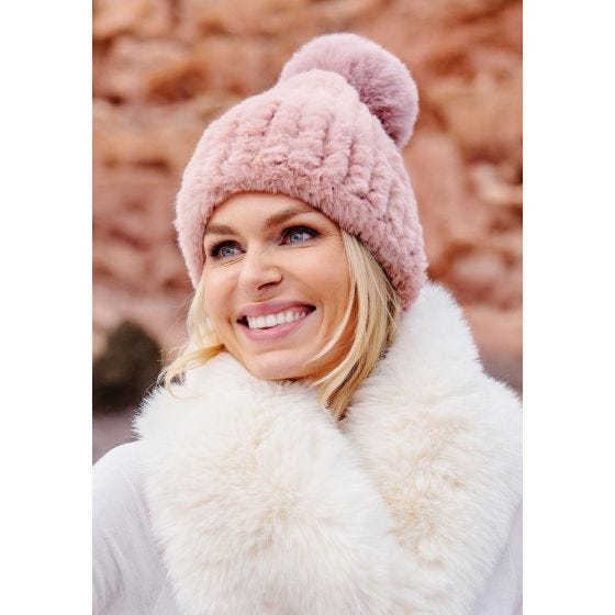 Inspired Faux Fur Beanie Hat OS fits most NWOT Women Knitted Faux Fur Beanie Hat Warm Ear Flaps Cap Russian  main image 3
