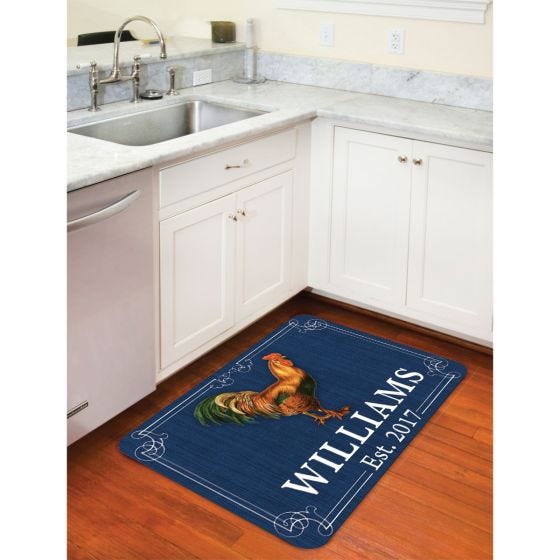 Personalized Rooster Floor Mat - Kitchen Sink Floor Mats Personalized Rooster Floor Mat - Kitchen Sink Floor Mats