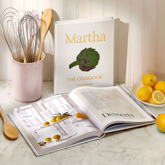 The Cookbook By Martha Stewart open and shut