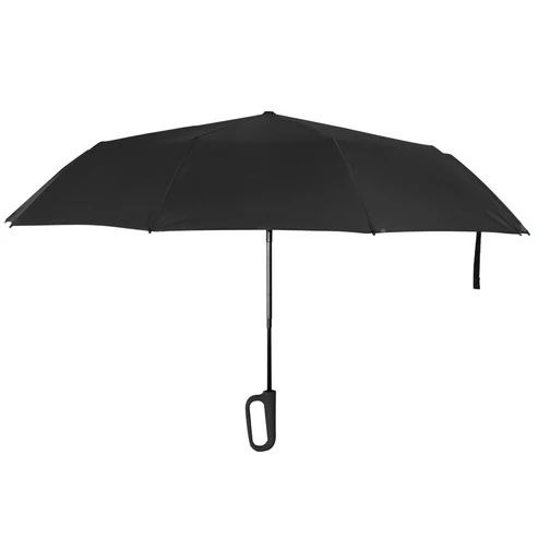 Black Carabiner-Handle Umbrella's open