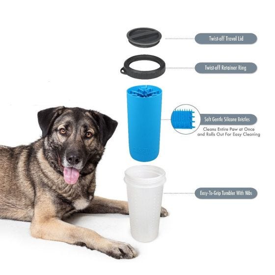 Pet Paw Washer overview on all parts