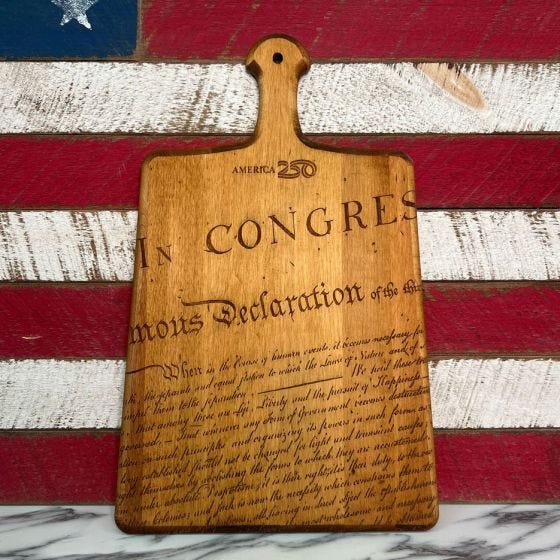 America 250 Constitution Serving Board on display