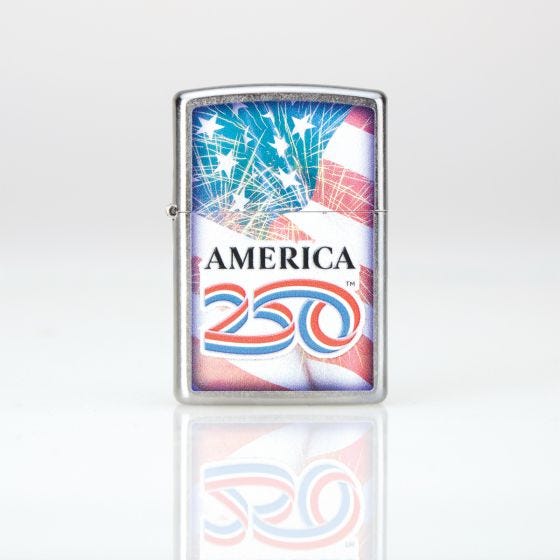 America 250 Windproof Lighter by Zippo® on white