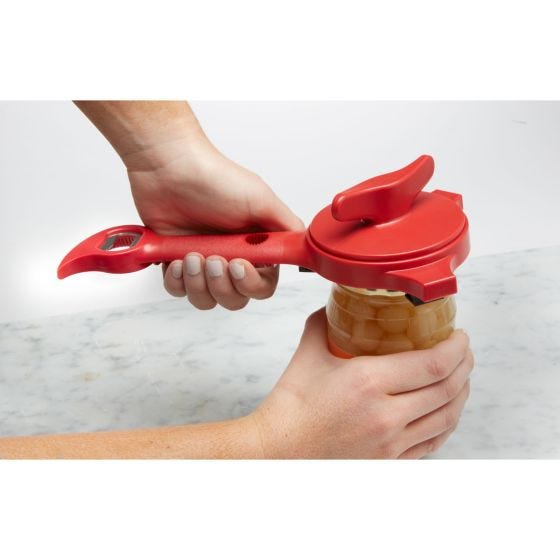 Fenzer 5-in-1 Multifunctional Jar And Bottle Opener - 3-Pack, Black, Easy Grip