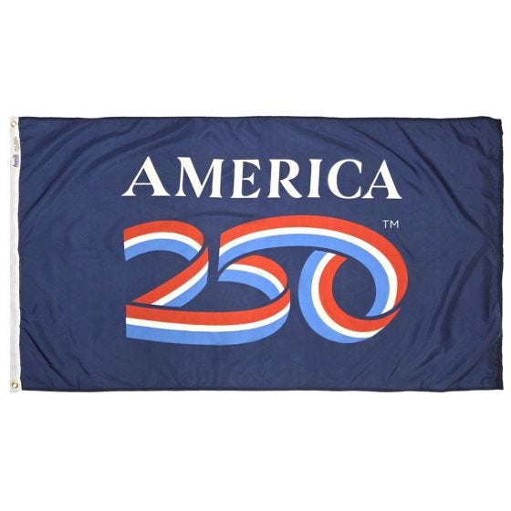 America 250 Flag on white