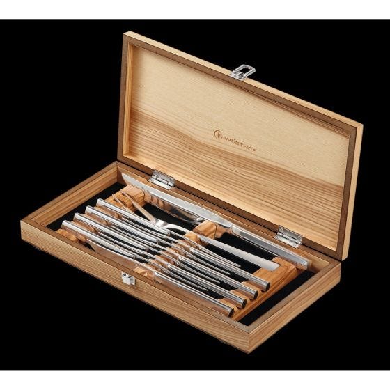 WÜSTHOF 10-Piece Stainless Mignon Steak & Carving Set