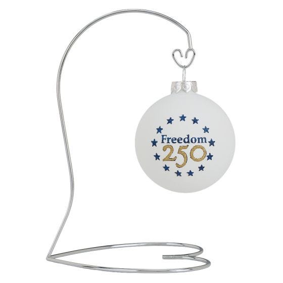 Freedom 250 Stars Ornament on stand