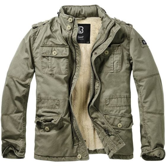 Sherpa-lined M65 Field Jacket on white