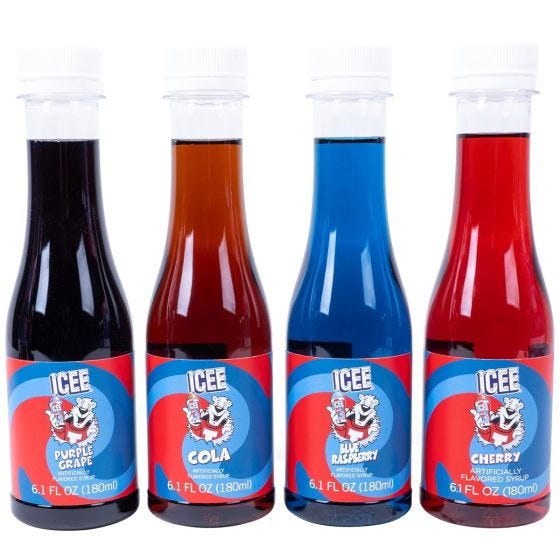 ICEE 4 pack on white ICEE 4 pack on white