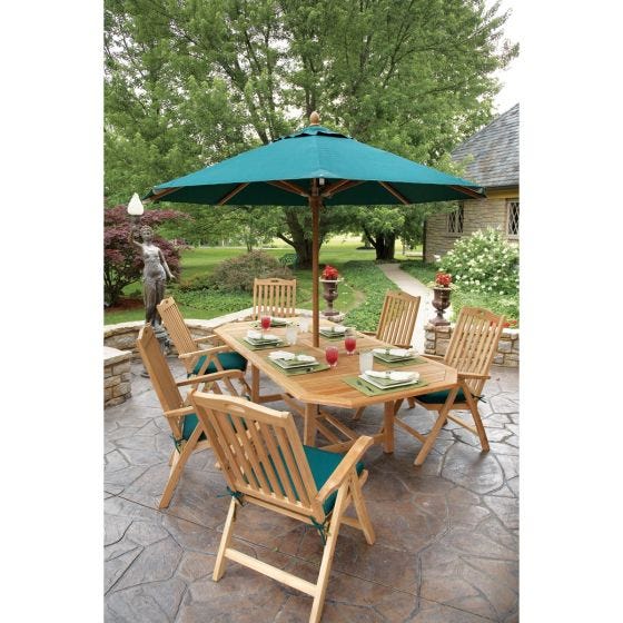 Six Person Teak Outdoor Dining Set
