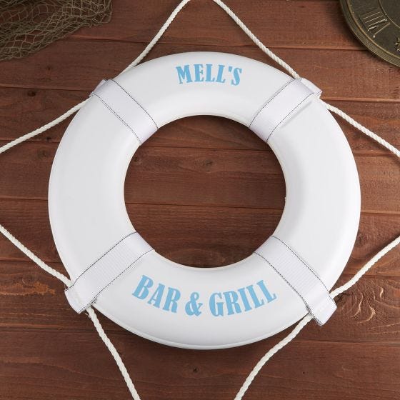 Personalized life preserver ring top