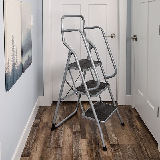 3 Step Ladder in hallway