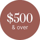 $500 and Over category ornament