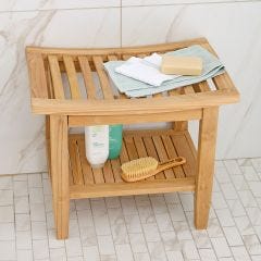 Teak Deluxe Shower Bench