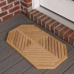 Geo Teak Mat at doorstep