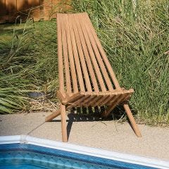 Teak Chat Chair outside
