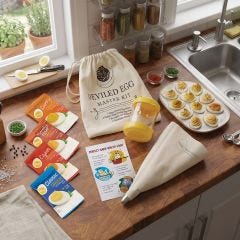 Deviled egg maker master kit on table