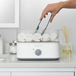 HomeSpa Countertop Towel Steamer with Tongs