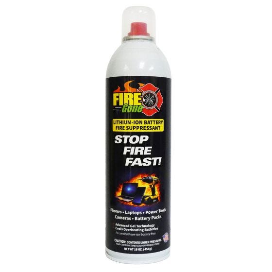 fire extinguisher on white