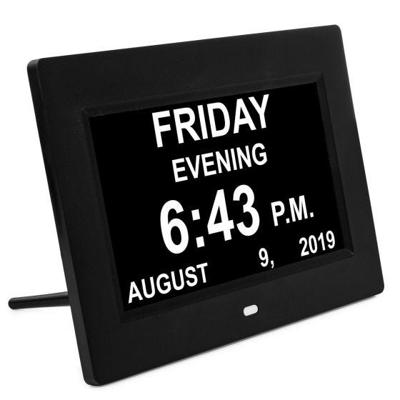 Easy Read Digital Calendar Day Clock