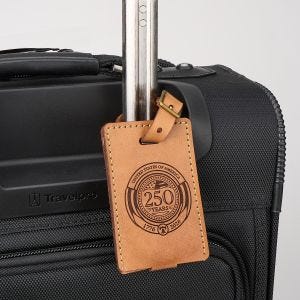 America 250 Bridle Leather Luggage Tag