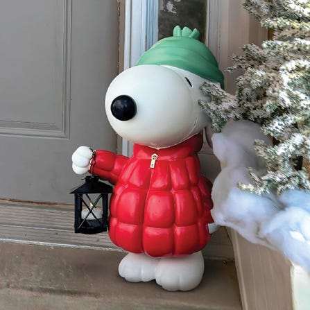 Snoopy Puffer Jacket LED Porch Greeter