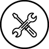 No tools required icon